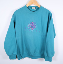 VTG Nutmeg Boston Sweatshirt Adult XL Green Crewneck USA Made Embroidered