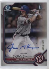 2022 Bowman Draft Chrome Pick Refractor 495/499 Jared McKenzie #CDA-JM Auto pe8