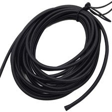 1/4" Ã— 25 Ft Elastic Shock Cord Bungee Ropes - Black Heavy Crafting Stretc