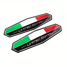 2er Set Italien Flagge 3D Emblem Aufkleber – Auto & Motorrad Zubehör, Badge Deko