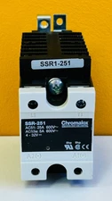 Chromalox SSR1-251 600 VAC, 25A, 1 PH, 4.5-32 VDC, SSR Power Controller. Tested!