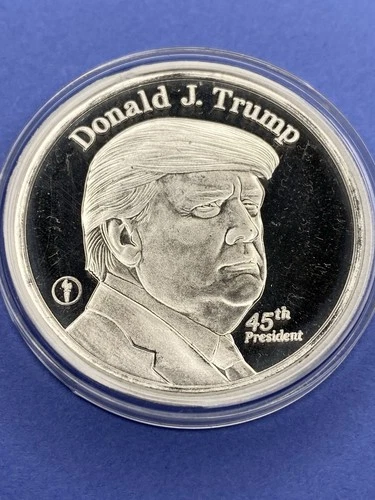 1 Troy oz .999 Fine Silver Round Coin Donald J Trump 45th President Of The USA