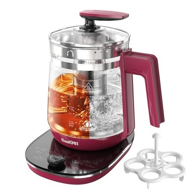 Hot Tea Maker Glass Kettle With Tea Infuser And Temperature Control, 1.5L Sta...