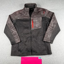 Reebok Sweatshirt Youth XL Gray Full Zip Long Sleeve Outdoor
