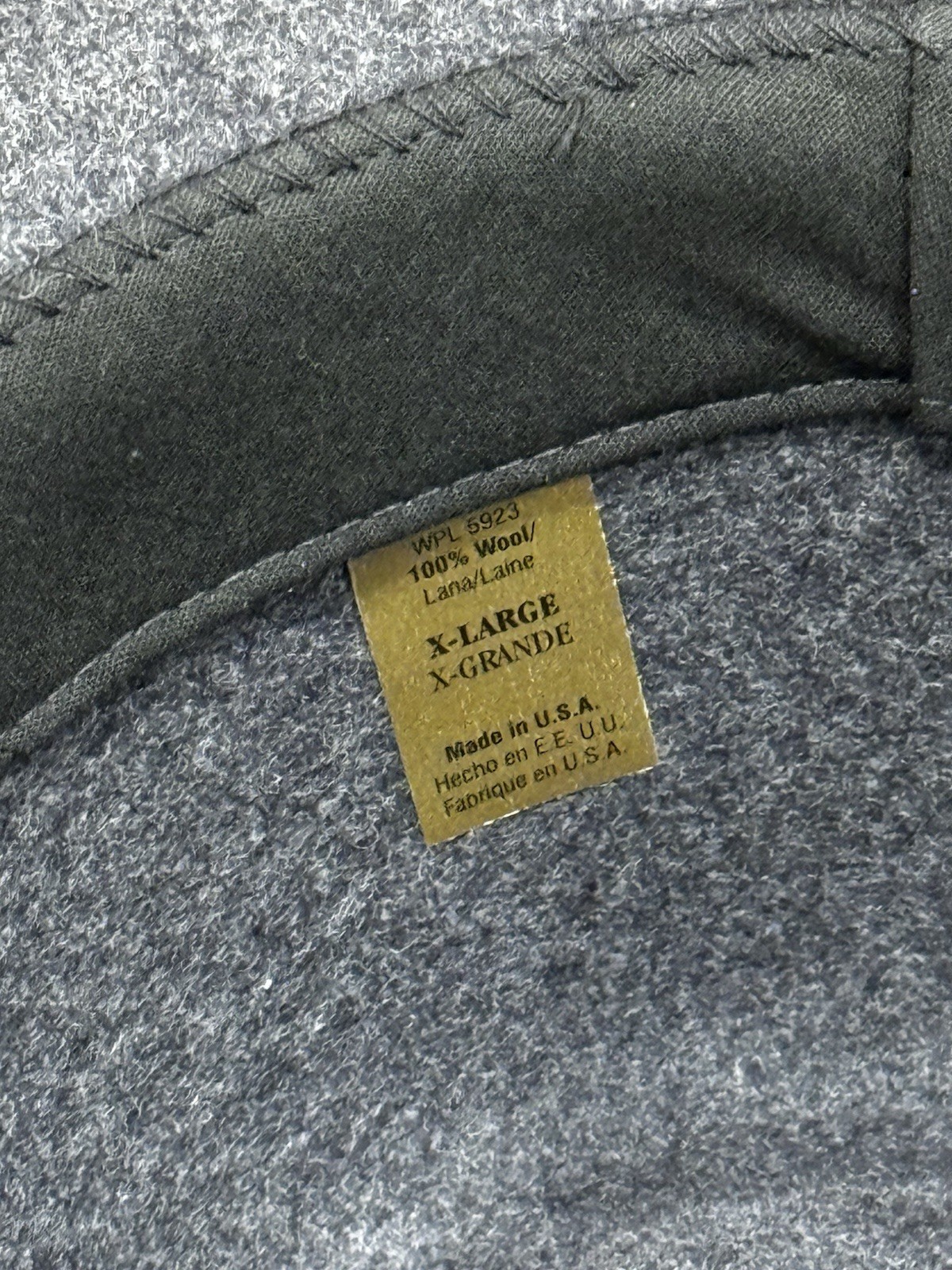 Pendleton Wool Fedora Hat Black Large Made in USA… - image 7