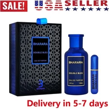 Men's Perfume-Bharara Double Bleu Pour Homme Eau De Parfum for Men 100 ML