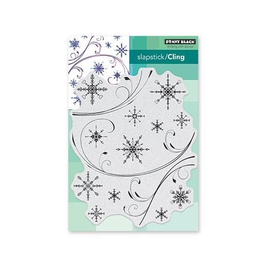Penny Black Cling Rubber Stamps - Snowflake Medley 40-640
