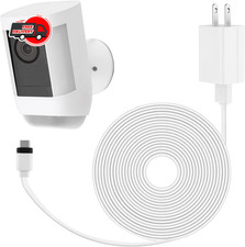 Power Adapter for Ring Spotlight Cam Plus/Pro Battery , with 25Ft/7.5M Flat Wea