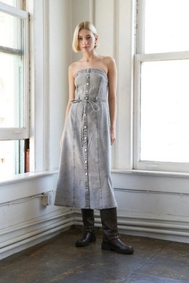 Secret Crush Twill Midi Dress
