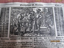 1700-Biblia Marcina Lutra.Ewangelia św. Mateusza. Grawer z grawerem. OriginaL H-977