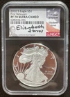 2020-S $1 SILVER AMERICAN EAGLE NGC PF70 First Releases signed E. JONES : 06491