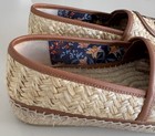 GUCCI Women's Size 35.5 Adela GG Raffia Espadrilles Brown Leather Logo — photo 4