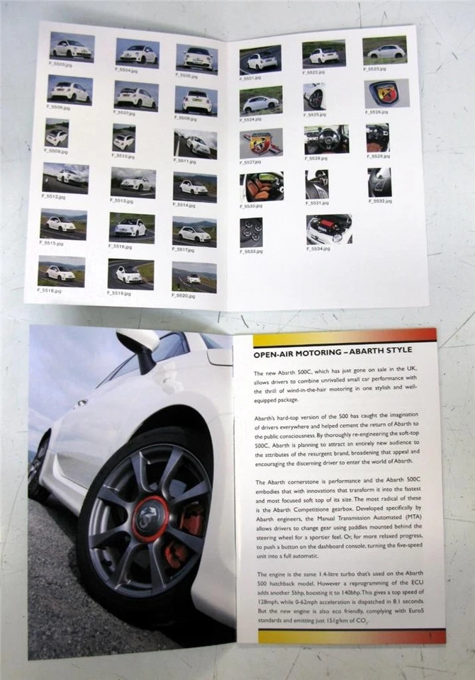 FIAT 500 C Car Press Pack Jul 2010 CD Photographs - Image 4 of 4