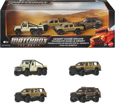 #ad Matchbox: The Movie Desert Chase Escape 1:64 Scale Die Cast Vehicles 4 Pack New $31.97