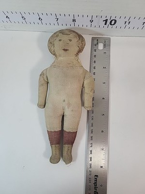 Antique Advertising Cloth Cut Out Doll Printed Art Fabric Mills NY Circa 1900