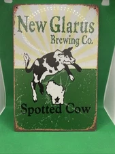 Spotted Cow- New Glarus Brewing Co.- Metal Sign for Bar/Man Cave/Garage