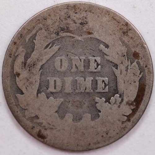 1894 Barber Silver Dime, Fair Circulated Coin, Store #d894.02 - Picture 2 of 2