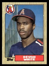 1987 Topps #139 Devon White Rookie Card California Angels. rookie card picture