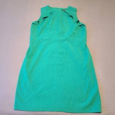 Ann Taylor Sleeveless Dress Size 18 Green Knee Length Zip Back