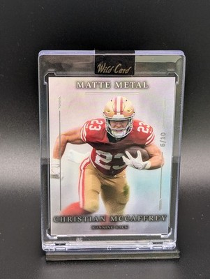 2026 Wild Card Matte Metal Christian McCaffrey 49ers Football 6/10 MMWCb2-CM