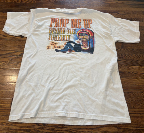 Bigtime Country Clothing Shirt Men L White Funny Western Rodeo Cowboy Joe Diffie