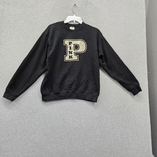 PINK Victoria's Secret Women Sweatshirt S Black Big Logo Spellout Graphic Casual