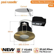 Recessed GU10 Downlight Ceiling Spot Lights Fire Rated Fitting IP65 Downlighters