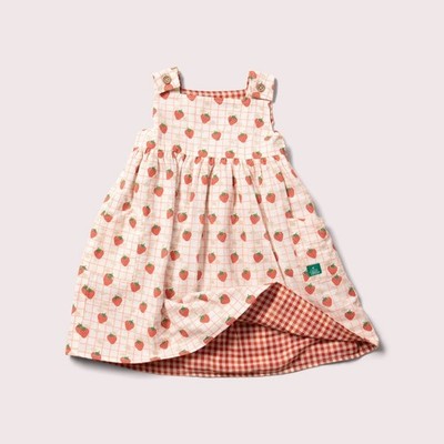 little Green Radicals - Strawberry Days Reversible Dress - Size 18-24 mths