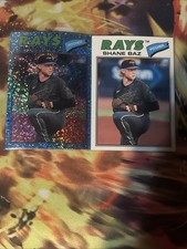 2026 Topps Heritage -Shane Baz - Light Blue Sparkle & Base #348 - Rays