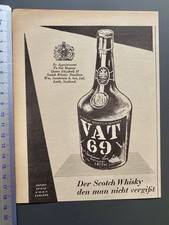 1959 VAT 69 Scotch Whisky Den man nicht vergißt  Vintage Ad Werbung Reklame