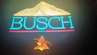 VINTAGE BUSCH BEER LIGHTED SIGN/ never hung up or used