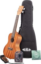 Kala Brand Music Co., 4-String Ukulele, Natural, Tenor KA-15T-BNDL