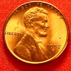 1952-S Lincoln Wheat Cent Penny GEM RED BU From an Original Bank Roll