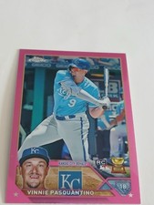 2023 TOPPS CHROME  PINK  VINNIE  PASQANTINO ROOKIE CARD