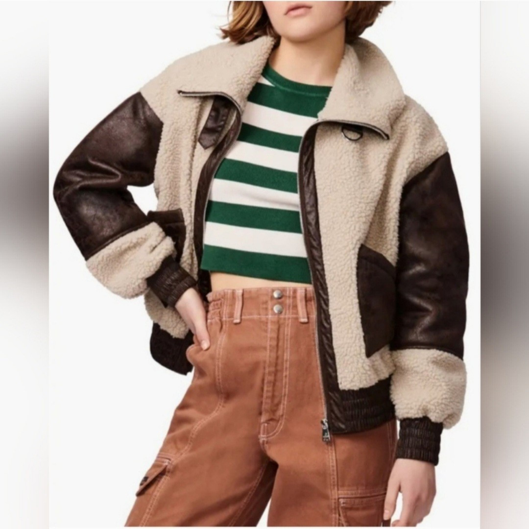Bernardo Shearling Bomber Jacket