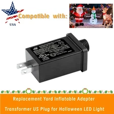 Replacement Yard Inflatable Adapter Transformer US Plug for Halloween LED Light