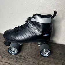 Viper M1 Roller Derby Quad Skates Size 8 Mens Black 4 Wheel Model U721M 4294
