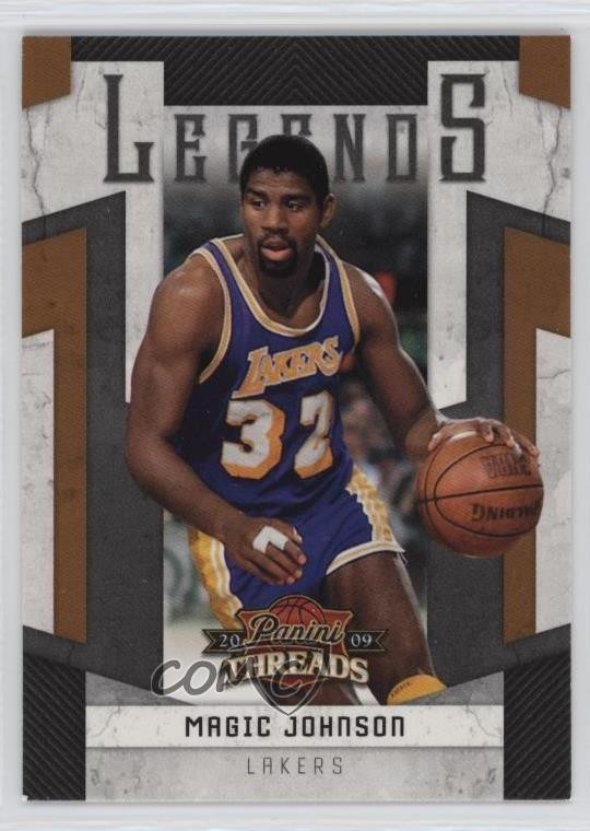 2009-10 Panini Threads Legends Magic Johnson #1 HOF 5r6