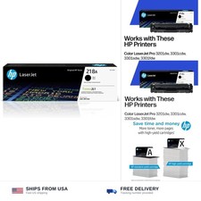 HP 218A Black Toner Cartridge Works with Color LaserJet Pro 3201, MFP 3301 ...