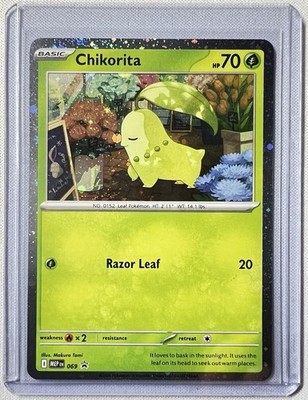 Pokemon TCG Chikorita 069 Me: Mega Evolution Promo Cosmo Reverse Holo NM