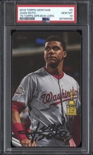 2019 Topps Heritage Juan Soto ’70 Topps Super Box Loader #5 PSA 10 Oversize