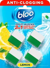 New Bloo Toilet Blocks, Pack of 4, Toilet Limescale Remover Cistern Block,