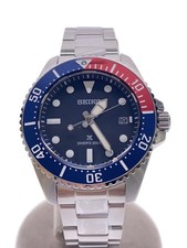 SEIKO Solar Watch Analog Stainless BLK SLV V157 00A0