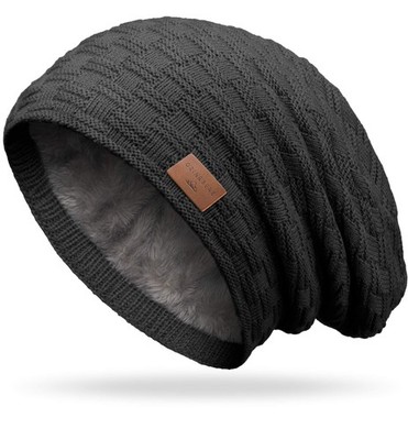Long Slouch Beanie Grobstrick Teddyfleece M10 DE/NL/SE/PL, Alphanumerisch, Ei...