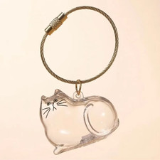 Adorable Dog Hair Keepsake Container Transparent Pet Hair Storage Pendant for Pe
