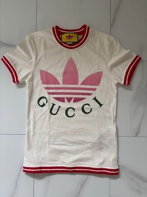 22AW GUCCI × adidas T-shirt, Gucci and Adidas T-shirt, Gucci White