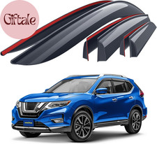 Shatterproof Window Deflectors for Nissan Rogue 2014-2020, Tape-On Rain Guards,