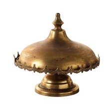 Pedestal Tray with Edge Antique Gold Display Riser Versatile