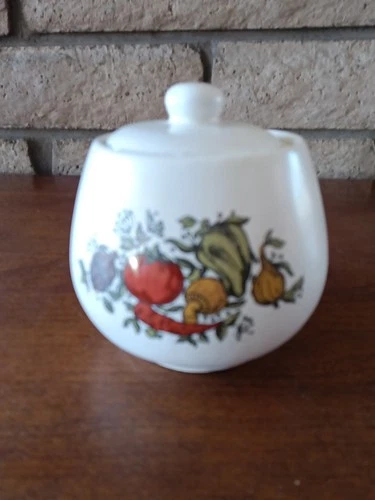 VINTAGE MC COY 4" SUGAR BOWL 7020 SPICE OF LIFE SPICE DELIGHT WithLID COFFEE TEA