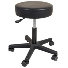 Roscoe Medical Pneumatic Exam Stool Rolling Adjustable Height Black Ss7677